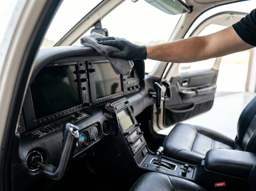 Detailing a modern aircraft cockpit interior